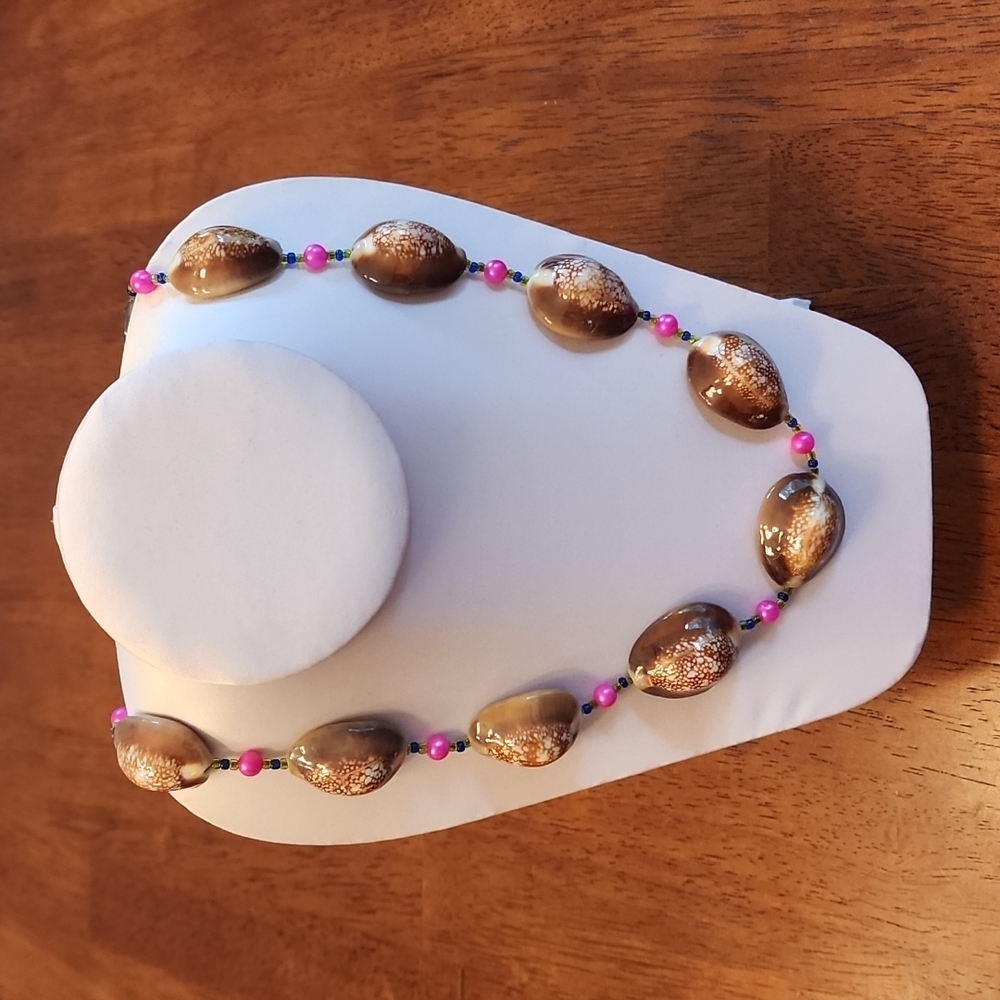 Vintage Tiger Cowrie Shell Necklace